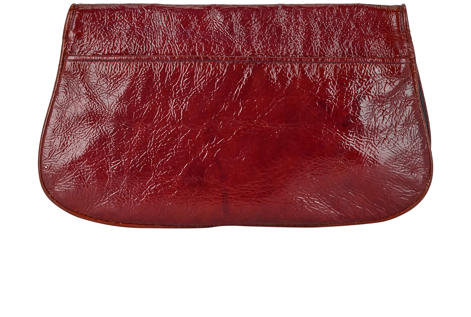 Logo Clutch, &pound;80, Handbags, Burgundy, Patent Leather, Back view